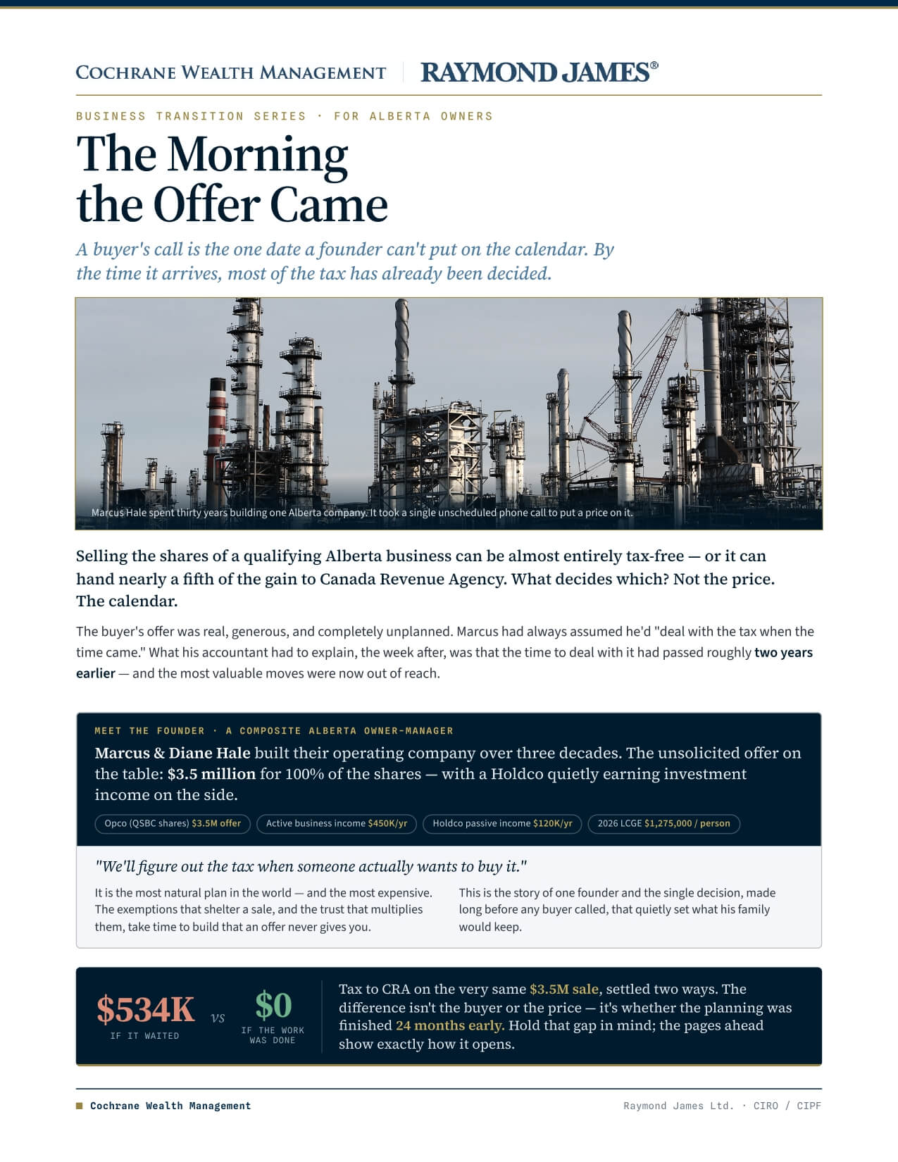 The Morning the Offer Came